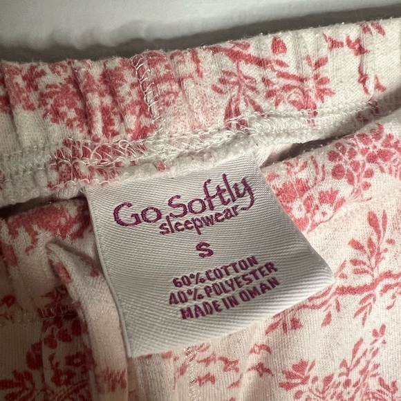 Go Softly Sleepwear Cottagecore Tablecloth Pattern Grandma Pajama Pants Small - Picture 7 of 8